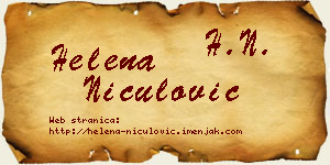 Helena Niculović vizit kartica